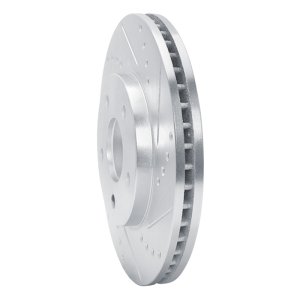 Chevrolet HHR Brake Rotor (1) - Front Right - R1 Concepts - Drilled & Slotted - Silver - `06-`11